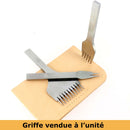 Outils Deco Cuir, griffe à frapper de précision pour cuir, montrant la tête en métal et la poignée en bois.