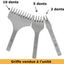 Griffe à frapper de précision Deco Cuir pour outils de maroquinerie, montrant la pointe en acier pour travaux précis.