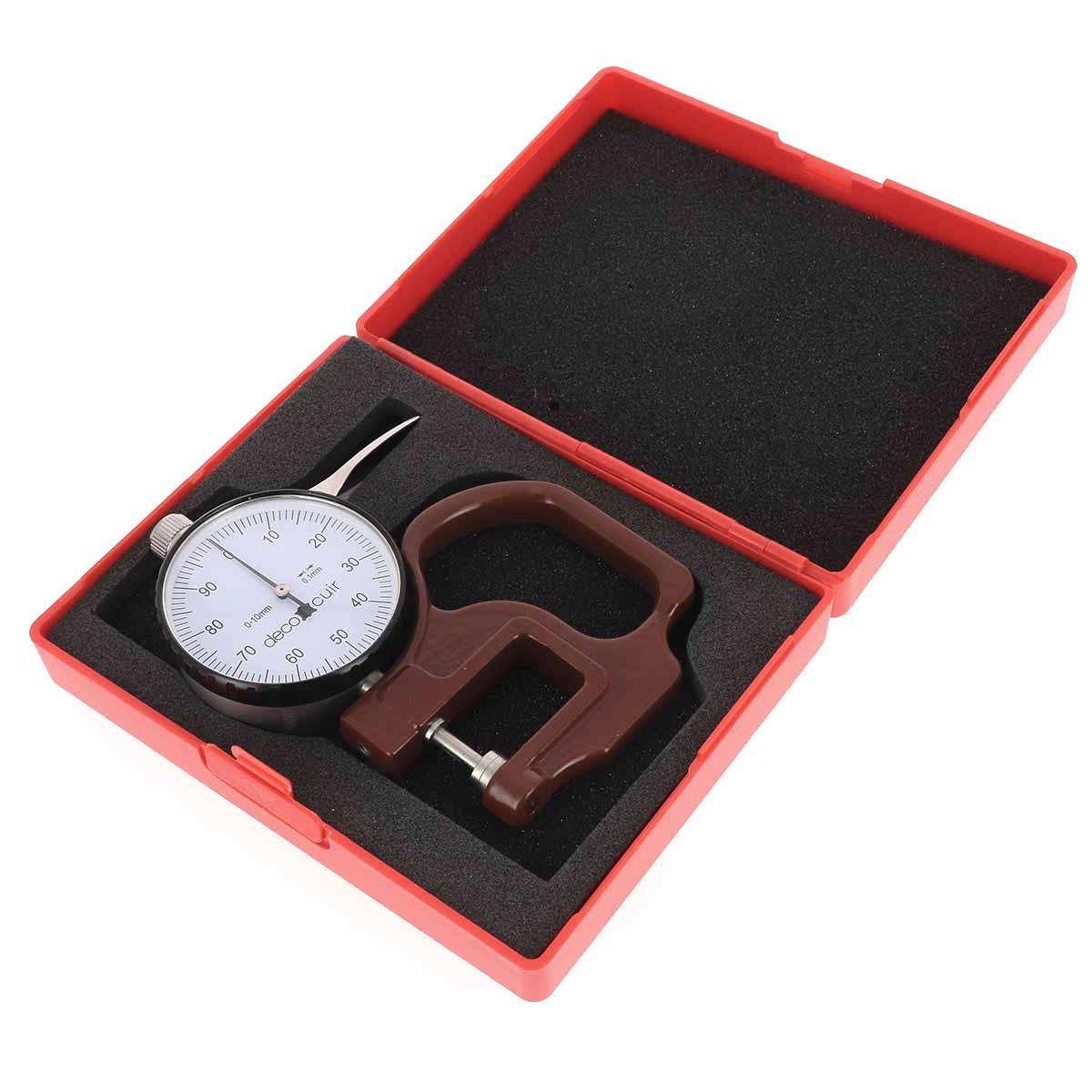 Pige pour mesurer l'épaisseur du cuir, profondeur 30mm, outil de décoration en cuir, Autres, avec graduation visible.