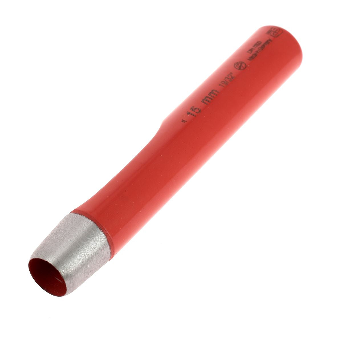 Emporte-pièce à frapper rond avec manche droit, outil de bricolage pour découpe précise en métal ou en pâte.