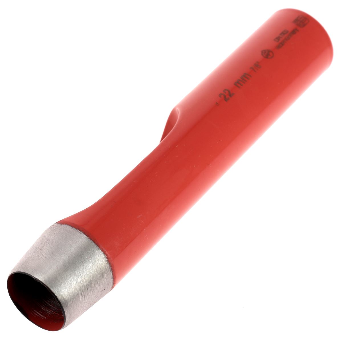 Emporte-pièce à frapper rond avec manche droit, outil de cuisine pour découper des formes en métal ou en pâte.