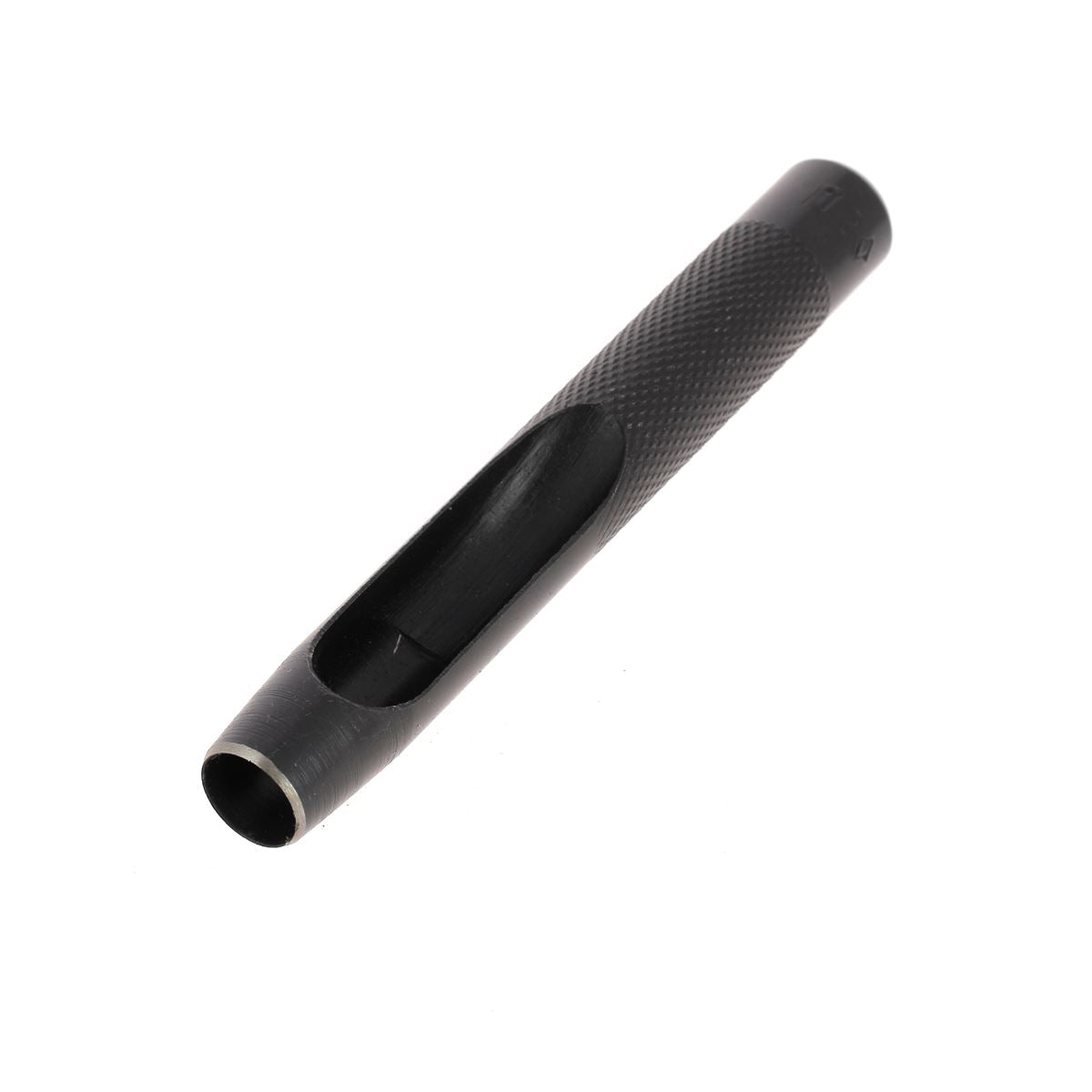 Emporte-pièce à frapper rond avec manche droit, outil pour découper ou façonner en métal ou pâte, en acier robuste.