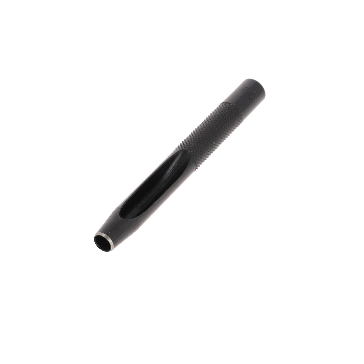 Emporte-pièce à frapper rond avec manche droit, outil pour découper ou façonner en métal ou autres matériaux.