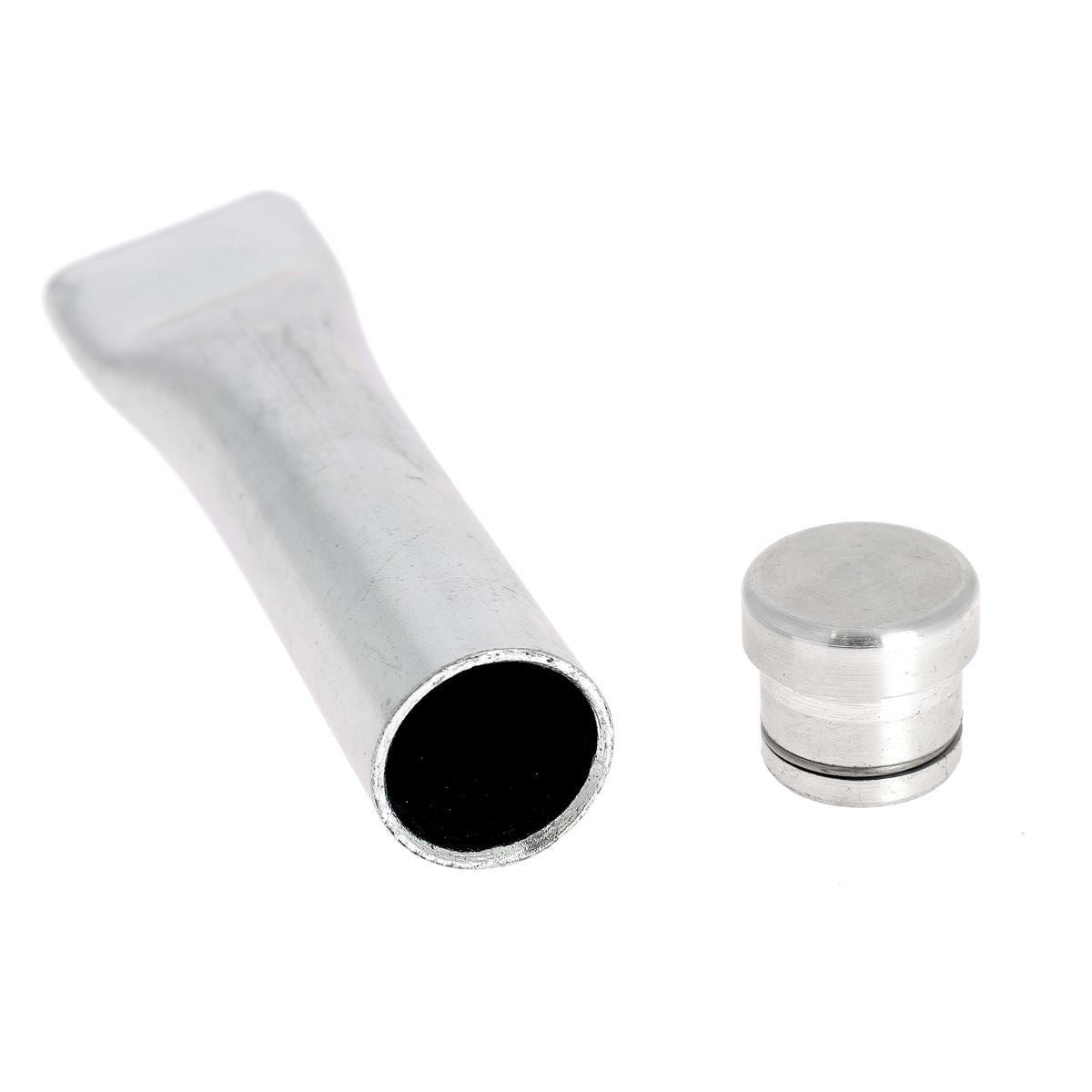 Emporte-pièce à frapper à enchapure pour outils, en métal, conçu pour découper précisément dans divers matériaux.