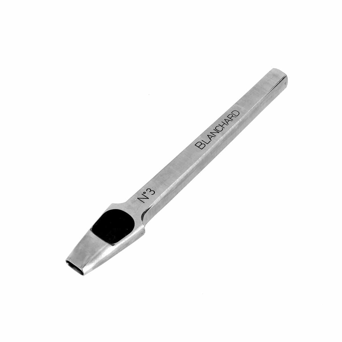 Emporte-pièce à frapper à enchapure Vergez Blanchard pour outils, en acier, utilisé pour la décoration ou la fabrication artisanale.