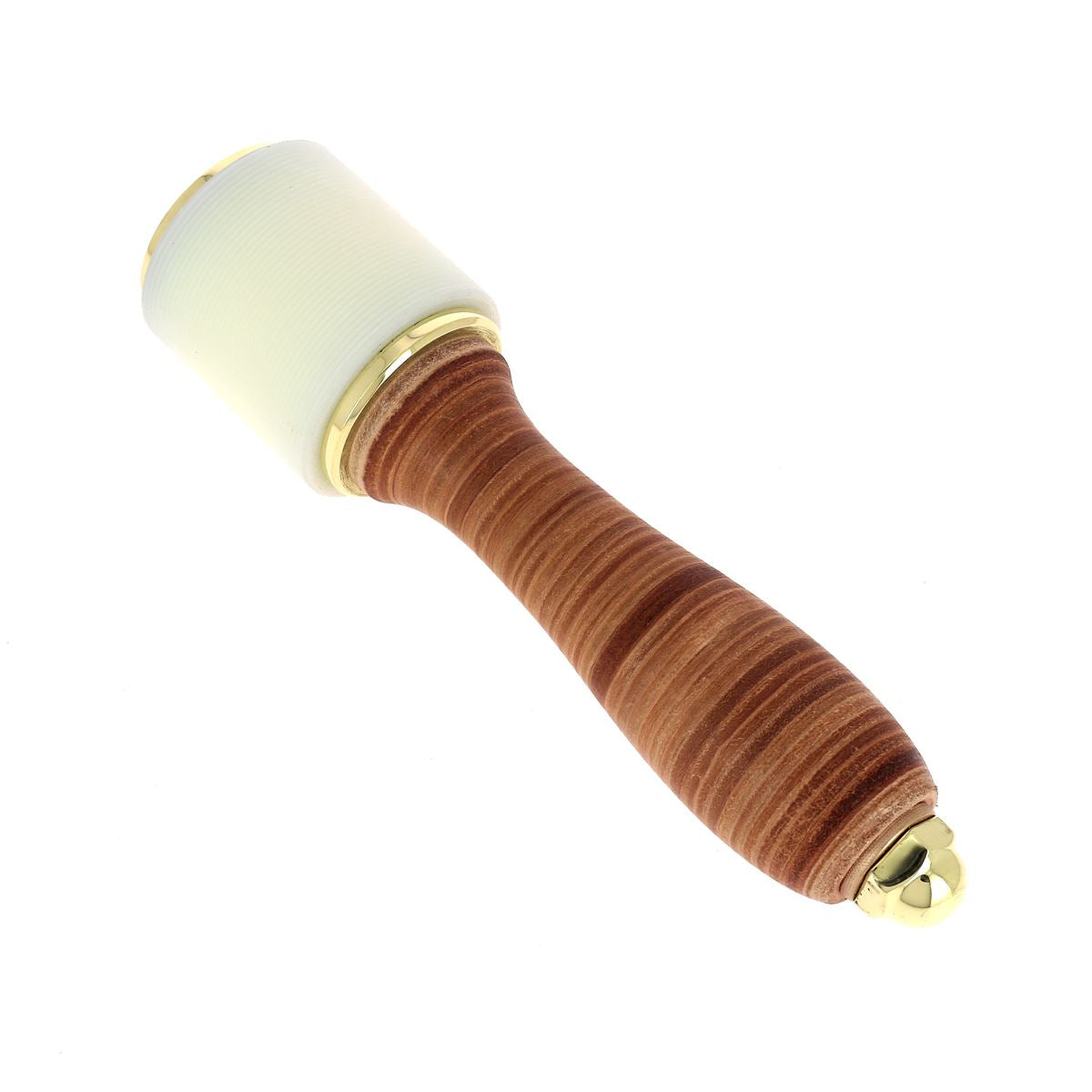 Maillet rond Barry King Tools, outil en métal de 450g, pour modelage et sculpture, avec poignée en bois robuste.