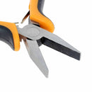 Mini-pince lisse à bec plat et droit Tan Company, 12,5cm, avec manche bi-matière, outil de précision pour travaux électriques.