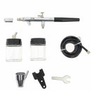 Kit aérographe Fengda FE-128 à double action pour teintures et peintures, avec pistolet portable et accessoires.