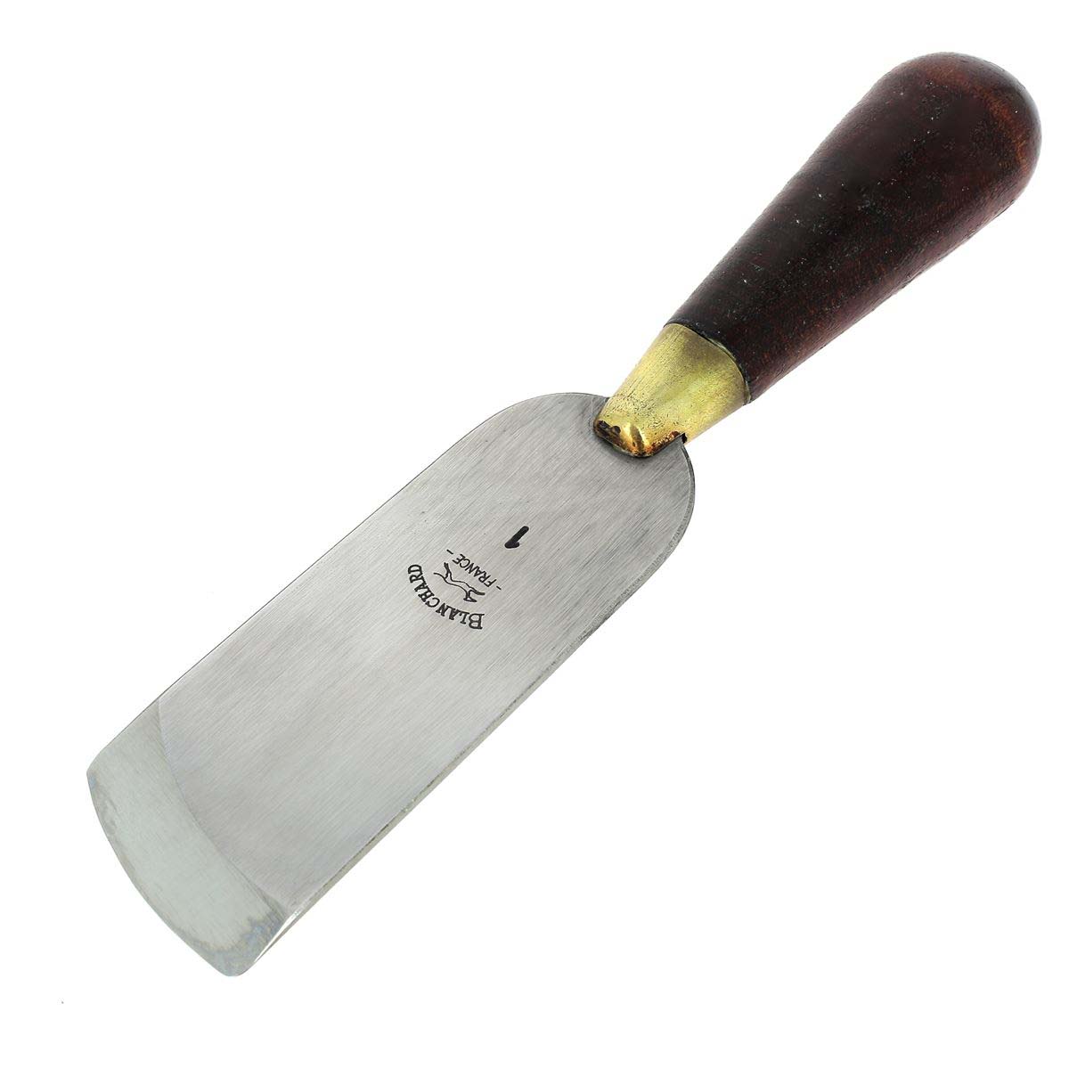 Couteau à parer oblique pour droitier Vergez Blanchard, outil de cuisine avec lame inclinée pour émincer et découper avec précision.