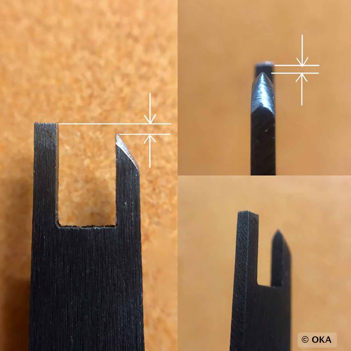 Traceur de ligne pour couture du cuir Oka, outil de mercerie pour tracer des lignes précises sur le cuir.