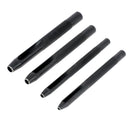 Ensemble de 4 emporte-pièces à frapper ronds Tivoly, diamètres de 2 à 5 mm, outils pour travail du métal.