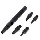 Ensemble de 5 emporte-pièces à frapper ronds Tivoly, diamètres 2 à 6 mm, outils interchangeables pour travaux précis.