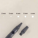 Ensemble de 5 emporte-pièces à frapper ronds interchangeables Tivoly, diamètres de 2 à 6 mm, outils pour travaux précis.