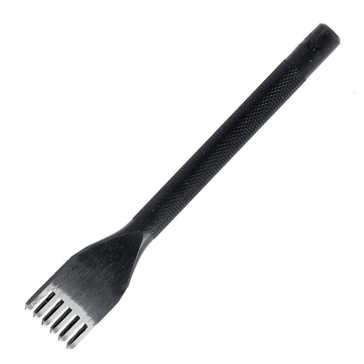 Griffe à frapper Oka avec pointe diamant inversée, 3mm d'entraxe, outil à 6 dents, pour travaux précis.