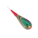 Alêne aux pinces maroquinerie standard de 2mm de la marque Jérôme David, avec manche en bois multicolore.