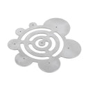 Gabarit demi-ronds en inox Deco Cuir, outil de couture pour créer des formes courbes précises, visible sur fond blanc.