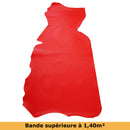 Bande de cuir rouge VVN TANAO, épaisseur 1,5 mm, peaux de cuir souples et résistantes pour accessoires ou maroquinerie.