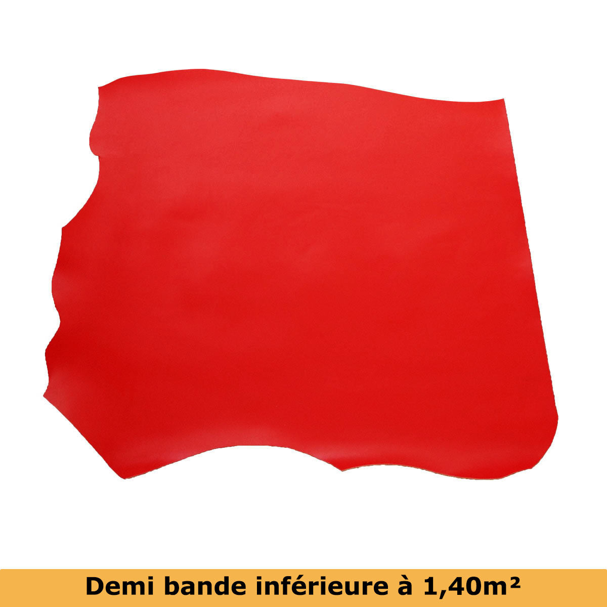 Bande de cuir rouge VVN TANAO en peaux de cuir, épaisseur 1,5 mm, vue en gros plan.
