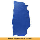 Bande de cuir VVN TANAO bleu électrique, épaisseur 1,5 mm, peaux de cuir souples et durables pour projets créatifs.