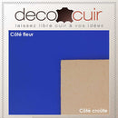 Bande de cuir VVN TANAO bleu électrique, 1,5 mm d'épaisseur, peaux de cuir souples et résistantes pour créations artisanales.