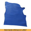 Bande de cuir VVN TANAO bleu électrique, épaisseur 1,5 mm, peaux de cuir souples et de haute qualité.