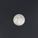 Bouton pression Croix VIEUX NICKEL LINE 24, accessoire de 15mm, en métal avec finition ancienne, pour bricolage et couture.