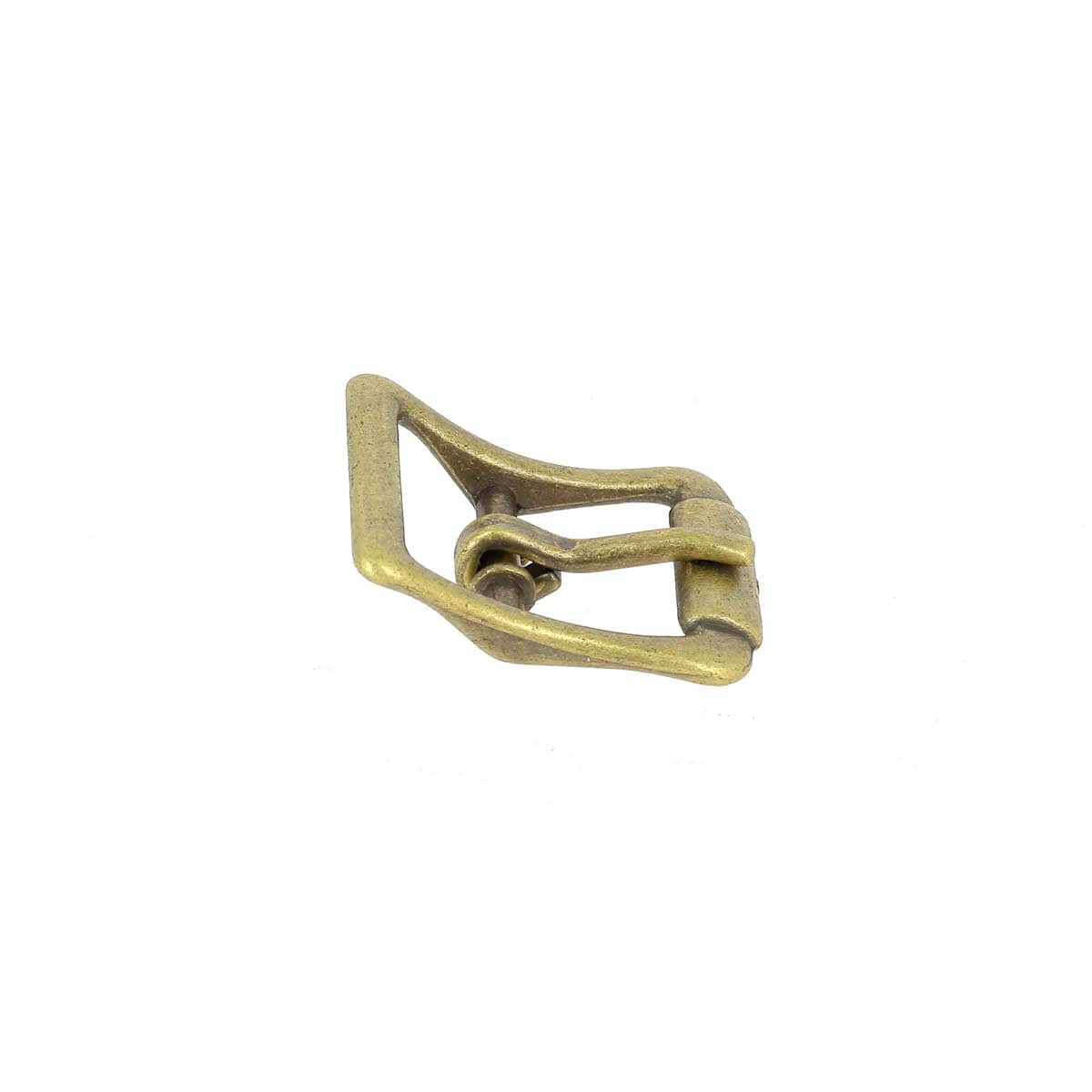 Boucle de ceinture à faux rouleau TIM, boucle de ceinture en métal pour accessoire de mode, vue rapprochée.