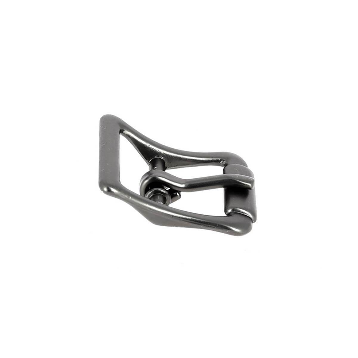 Boucle de ceinture à faux rouleau TIM en bouclerie, finition métallique élégante, vue rapprochée sur le produit.