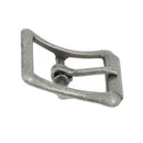 Boucle de ceinture à faux rouleau TIM en bouclerie, finition métallique élégante, vue en gros plan.