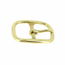 Boucle de ceinture double en laiton massif GYL, bouclerie robuste avec finition brillante, pour ceinture élégante et durable.