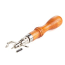 Rainette double fonction Tandy Leather, outil professionnel pour coudre ou percer, avec poignées ergonomiques et lames résistantes.