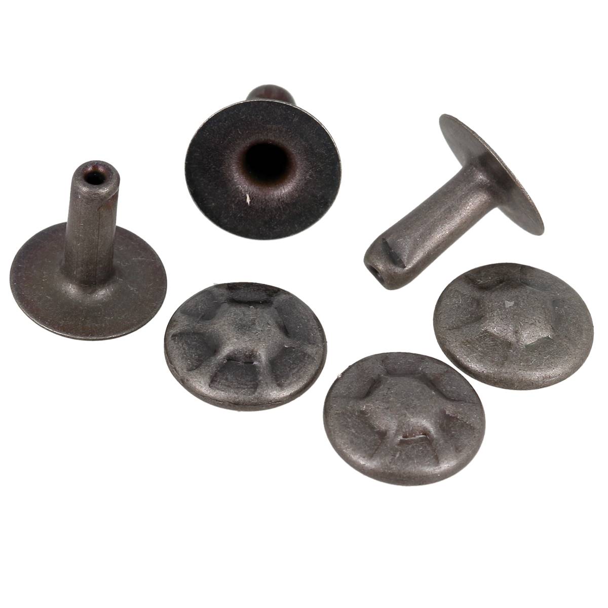 Lot de 100 rivets simples calotte ANTIQUES de 9mm, accessoires de fixation robustes, marque Autres.