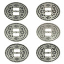 Conchos à lacer Ivan CHEYENNE en vieux nickel, 33x44 mm, accessoires pour cuir et artisanat.