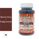 Teinture 2 en 1 pour cuir Eco-Flo, couleur marron brun, 130ml, pour réparer et colorer le cuir avec précision.