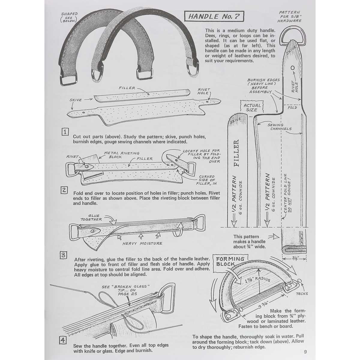 Livre Tandy Leather "The Art of Making Leather Cases" Volume 2, guide pour créer des étuis en cuir avec patrons et techniques.
