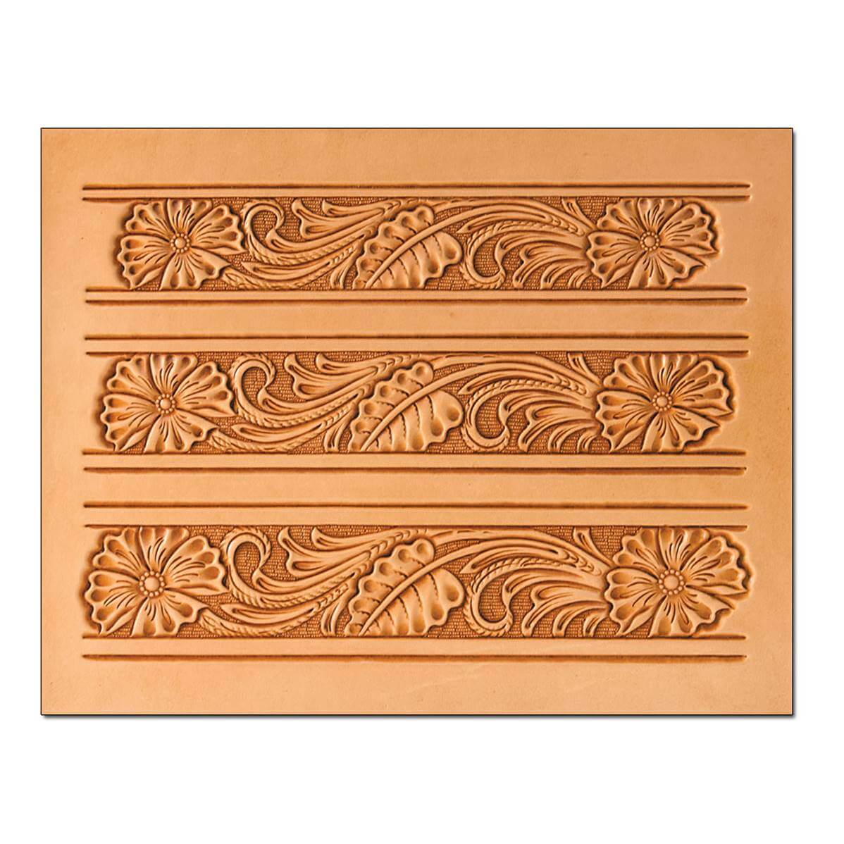 Calque réutilisable pour transfert de motifs floraux sur cuir, outil Tandy Leather, design pour ceinture floral.
