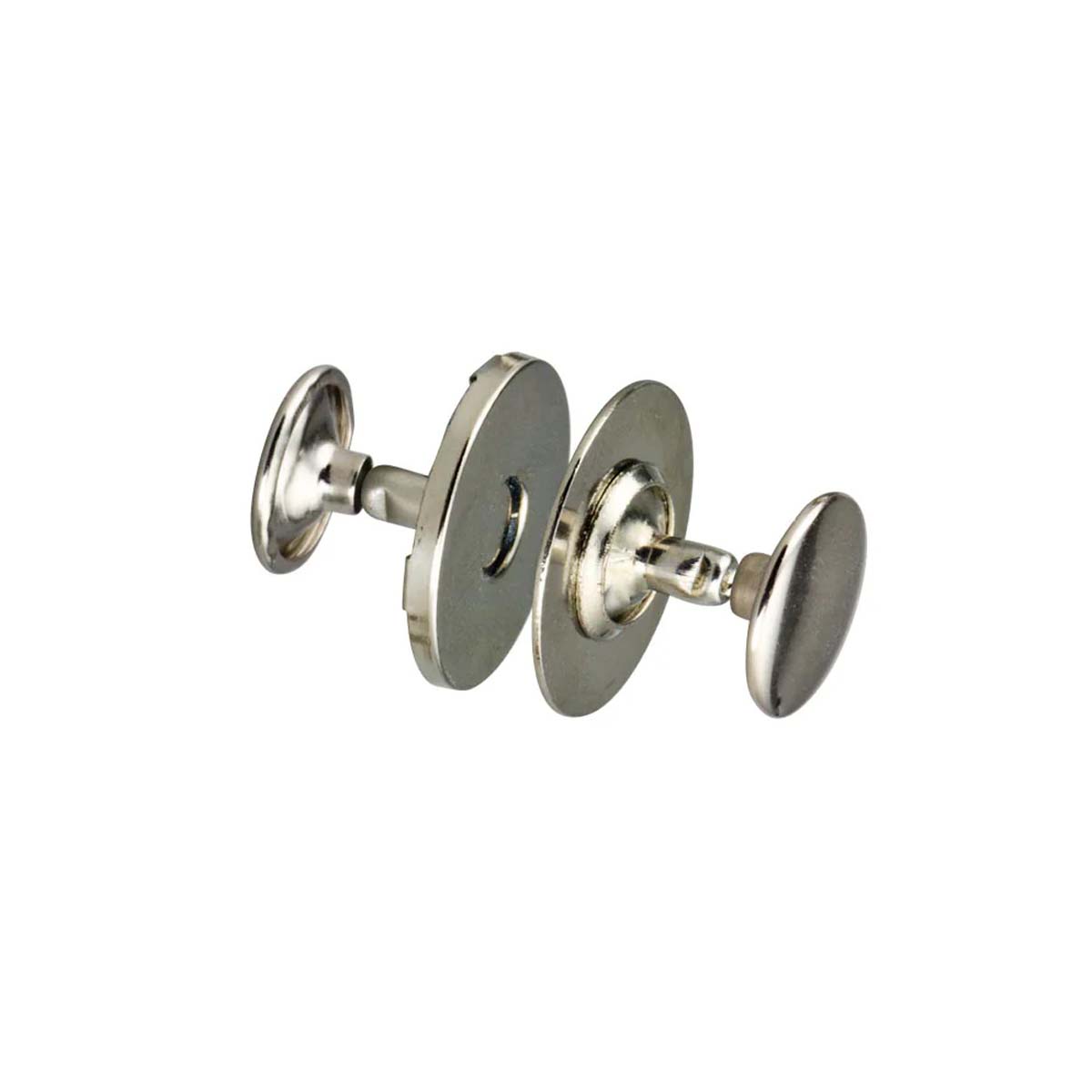 Fermoir magnétique rond Ivan 1299 pour accessoires, rivetage facile, en métal durable, idéal pour créations en cuir et accessoires.