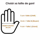 Paire de gants de protection en nitrile pour applications avec colles pour cuir, taille visible sur l'image.