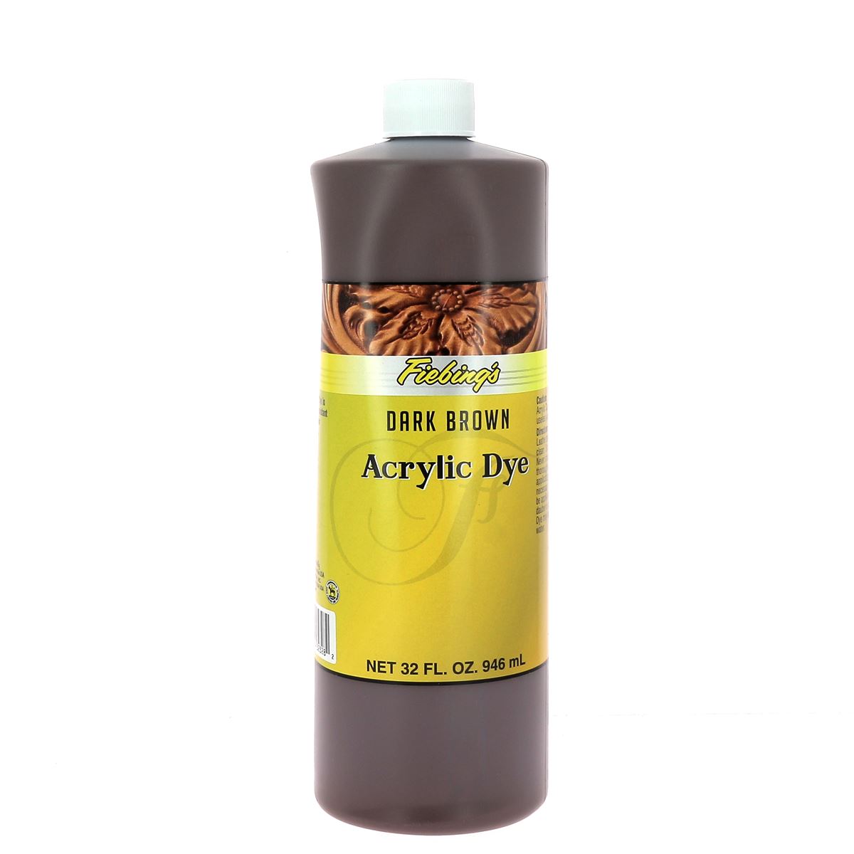 Teinture acrylique Fiebing's pour cuir de couleur marron foncé, peinture opaque pour finition durable.