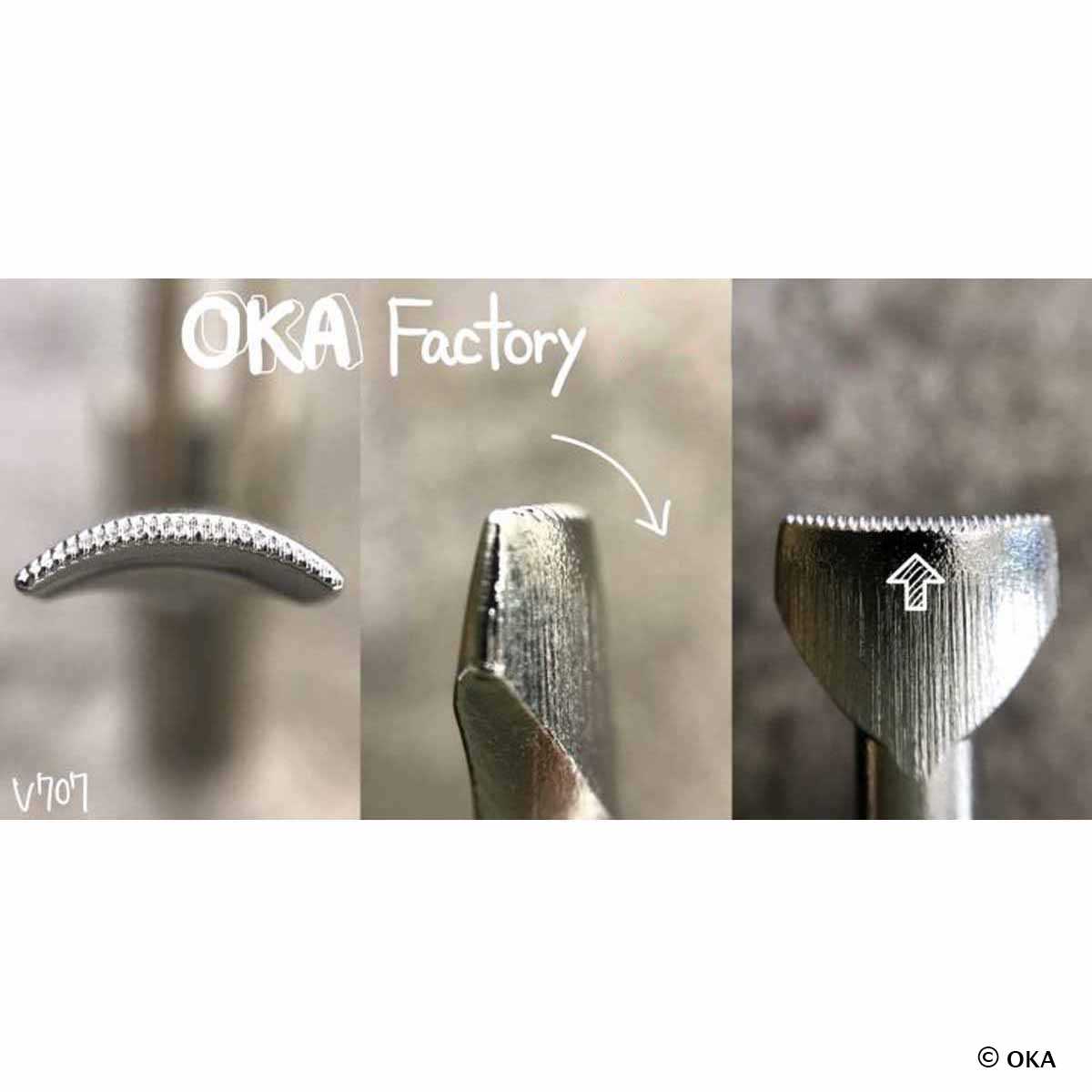 Matoir sur manche Oka avec veiner de 12,5 mm, outil pour modelage et finition en céramique ou sculpture.