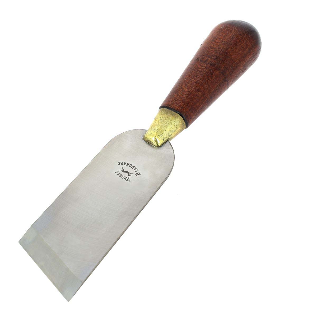 Couteau à parer oblique spécial droitier de la marque Vergez Blanchard, outil de cuisine pour découpe précise.