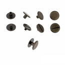 Lot de vis Chicago en laiton vieilli, diamètre 12 mm, entraxe 6 mm, accessoires décoratifs pour cuir Deco Cuir.