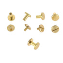 Lot de vis Chicago en laiton, diamètre 10mm, entraxe 8mm, accessoires Deco Cuir pour assemblages solides.