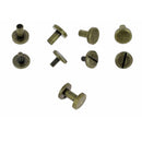 Lot de vis Chicago en laiton vieilli, diamètre 10 mm, entraxe 8 mm, accessoires de fixation Deco Cuir.