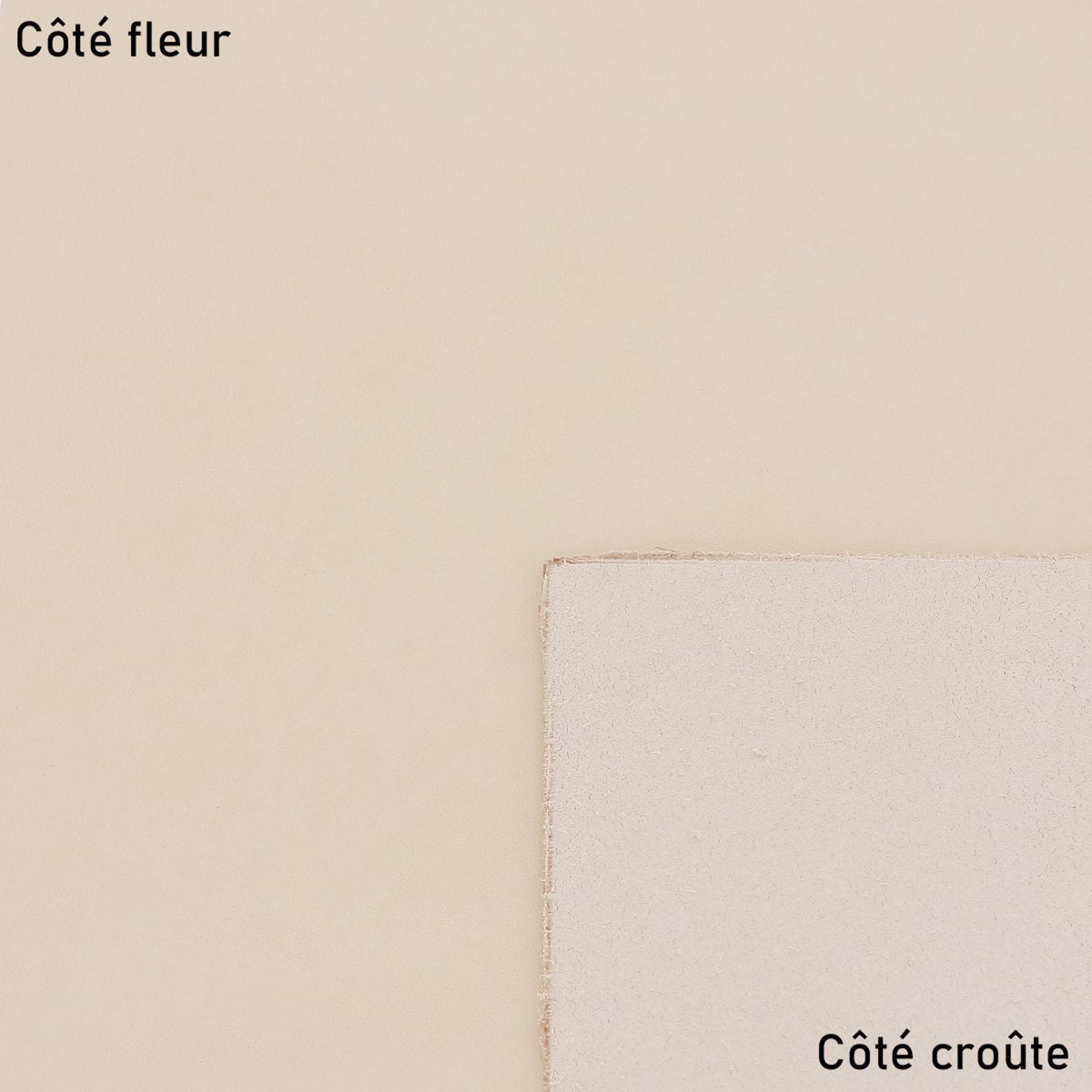 Peau de cuir de vachette tannage végétal naturel, texture lisse et coloris authentique, fabriquée par la marque Autres.
