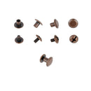 Lot de vis Chicago en cuivre vieux, diamètre 9mm, entraxe 5mm, accessoires Deco Cuir pour projets de maroquinerie.
