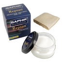 Reptan pour cuir de reptile Saphir, soin de 50 ml avec chamoisine pour l'entretien du cuir exotique.