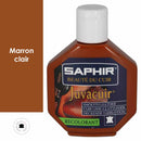 Recolorant pour cuir Saphir Juvacuir 75 ml, teinte marron clair 03, pour l'entretien et la restauration du cuir.