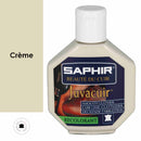Recolorant pour cuir Saphir Juvacuir 75 ml, crème de réparation pour l'entretien du cuir, en tube blanc avec étiquette.