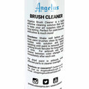 Nettoyeur de pinceaux Angelus pour teintures et peintures, bocal avec liquide nettoyant et pinceaux immergés.